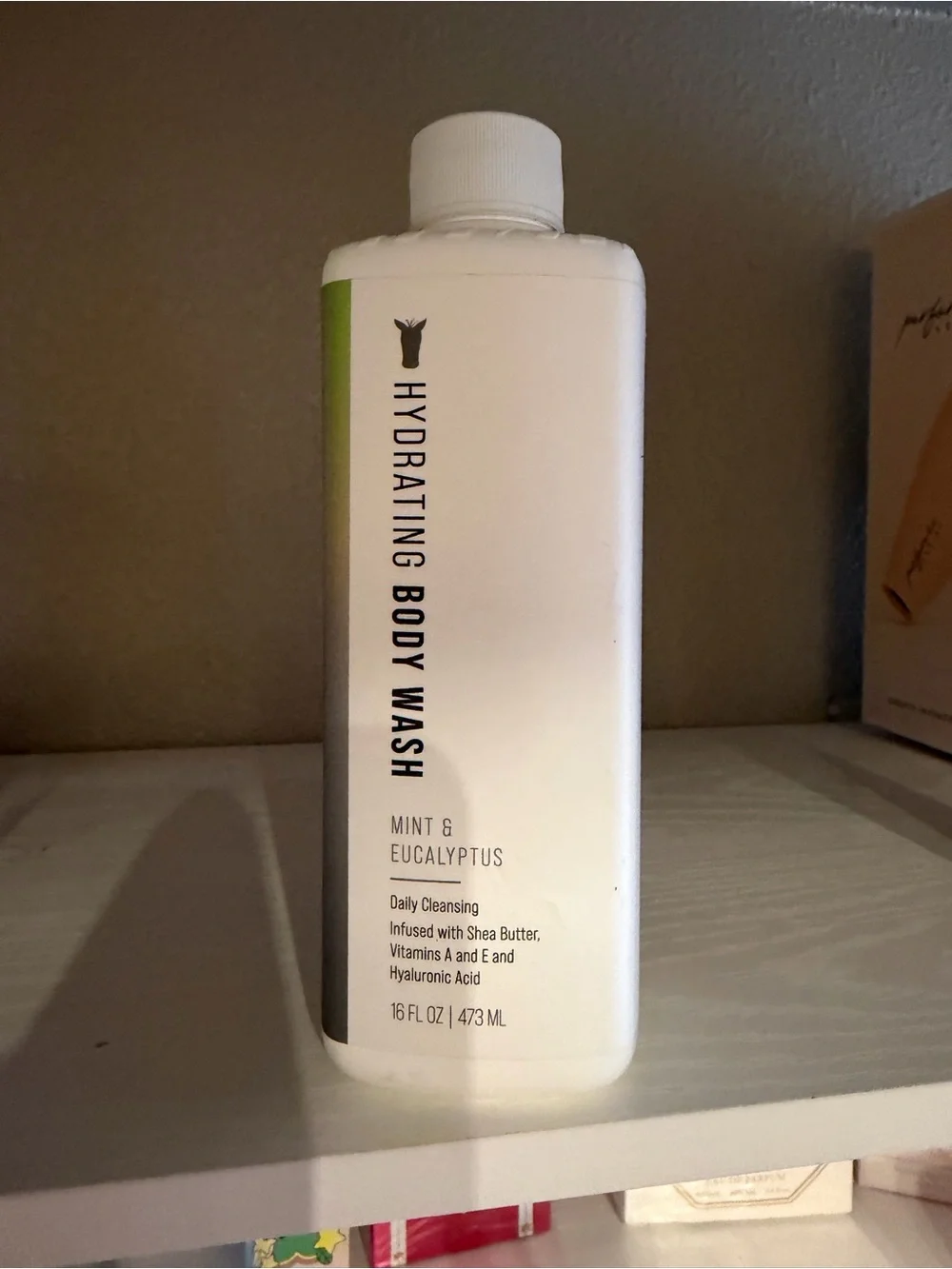 Pink Zebra Hydrating Body Wash - White with Green Accent